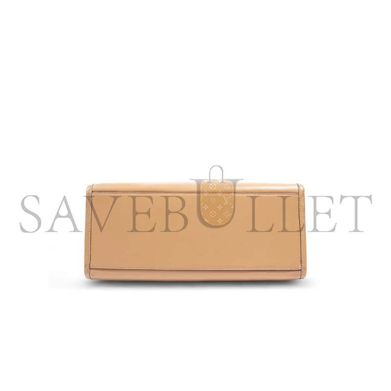 FENDI BEIGE LEATHER AND PYTHON MEDIUM SUNSHINE SHOPPER TOTE  (36*31*12cm)